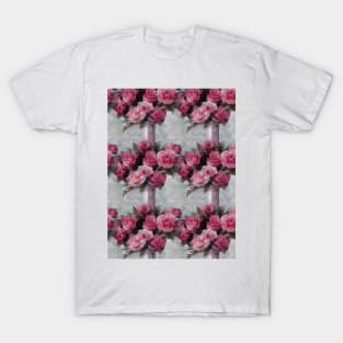 Vintage Flower Pattern Water Color Pattern T-Shirt